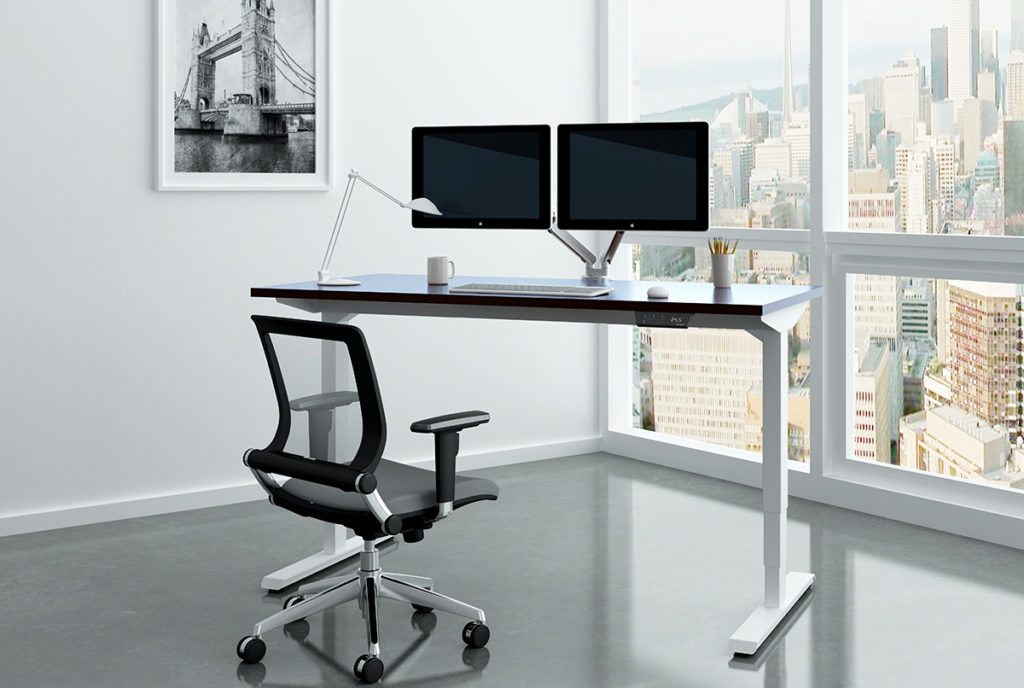 edmonton office design - ergonimic desk setup
