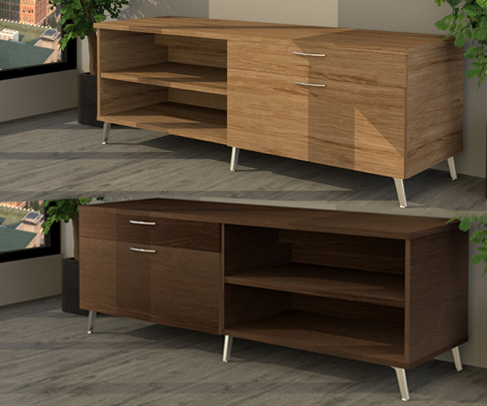 right and left handed credenza