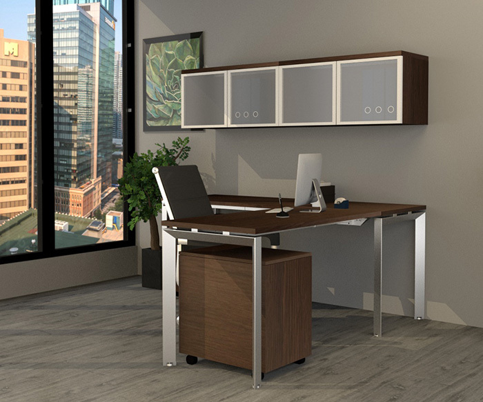 Maximize Productivity in Style with INSPIRE 71″ Right Extended L-Shaped Work Station Series