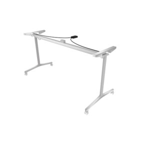 FlipTopTable Base Extends from 48" or 60" or 72" Wide - Cloud White Nesting table, Training Table