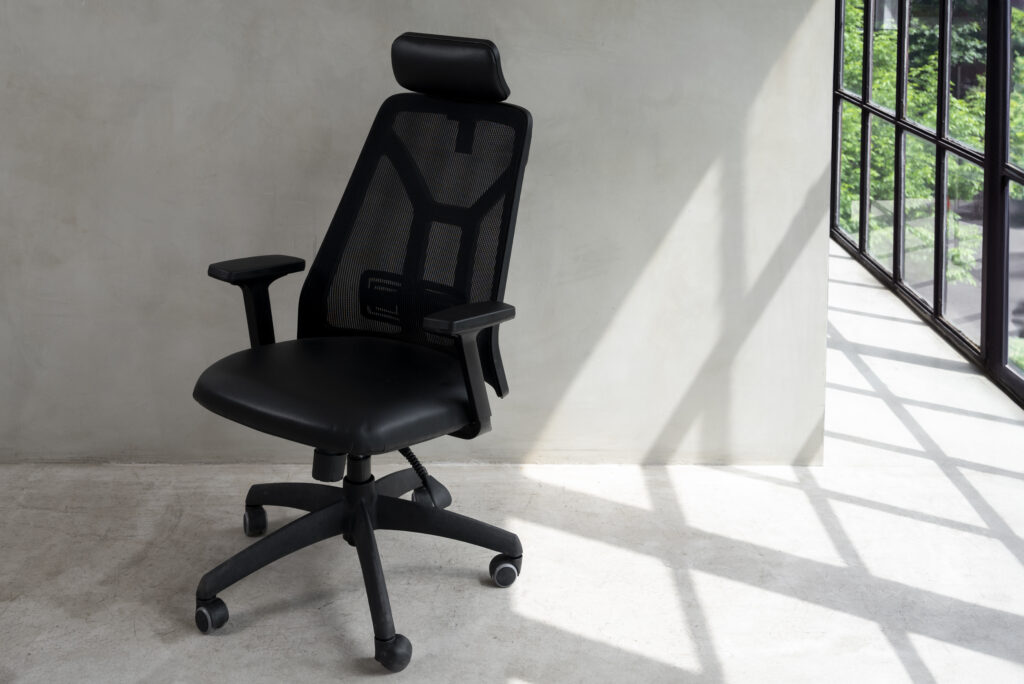 Modern ergonomic chair, Calgary style office seating for comfort and posture support indoors.